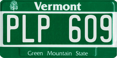 VT license plate PLP609