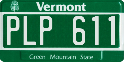 VT license plate PLP611