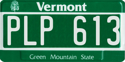 VT license plate PLP613