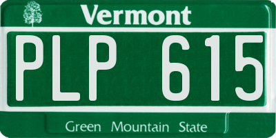 VT license plate PLP615