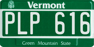 VT license plate PLP616