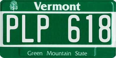 VT license plate PLP618