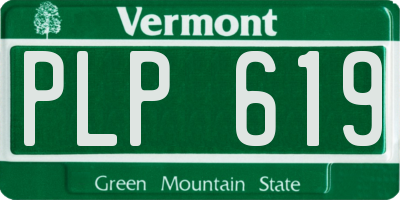 VT license plate PLP619