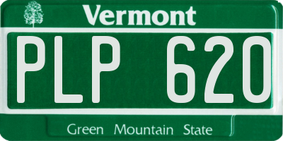 VT license plate PLP620