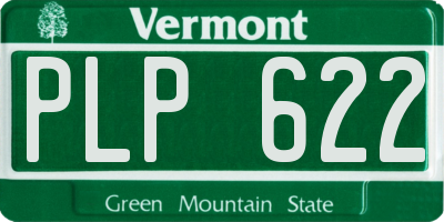 VT license plate PLP622