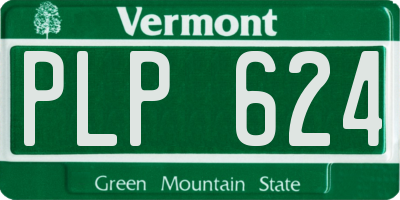 VT license plate PLP624