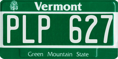 VT license plate PLP627