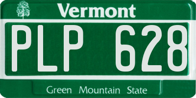 VT license plate PLP628