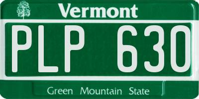 VT license plate PLP630
