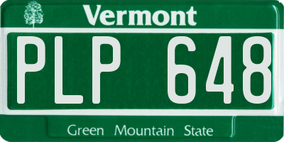 VT license plate PLP648
