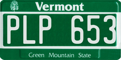 VT license plate PLP653