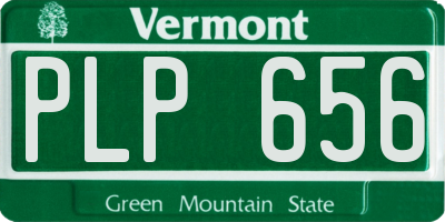 VT license plate PLP656