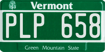 VT license plate PLP658