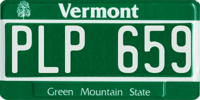 VT license plate PLP659