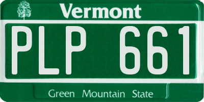VT license plate PLP661