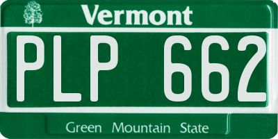 VT license plate PLP662
