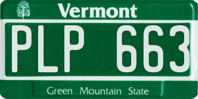 VT license plate PLP663