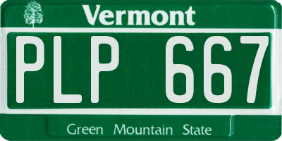 VT license plate PLP667