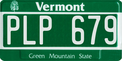 VT license plate PLP679