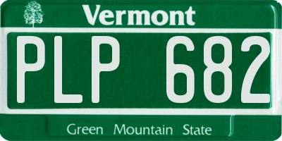 VT license plate PLP682