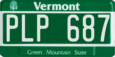 VT license plate PLP687