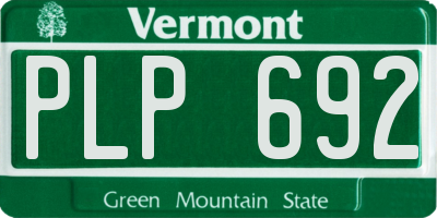 VT license plate PLP692