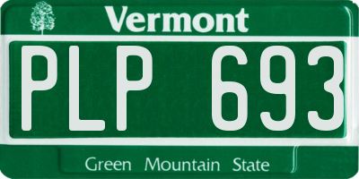 VT license plate PLP693