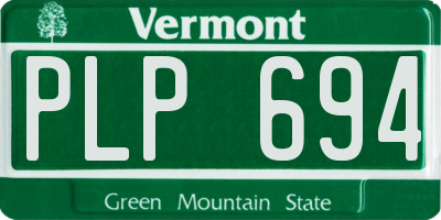 VT license plate PLP694