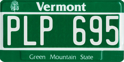 VT license plate PLP695