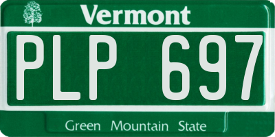 VT license plate PLP697