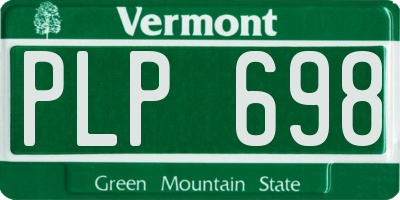 VT license plate PLP698