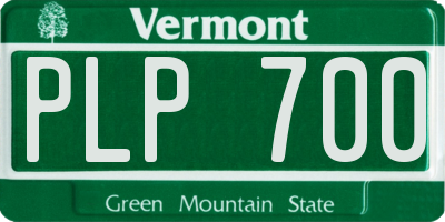 VT license plate PLP700