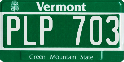 VT license plate PLP703