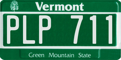 VT license plate PLP711