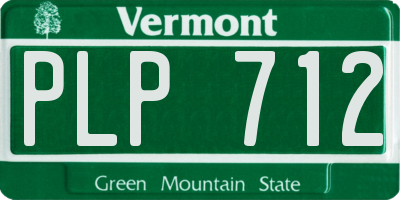 VT license plate PLP712