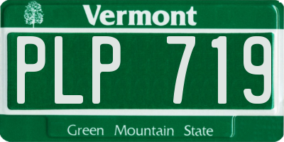 VT license plate PLP719