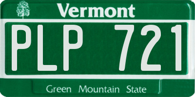 VT license plate PLP721