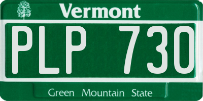 VT license plate PLP730