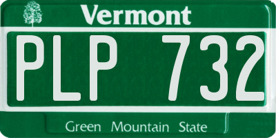 VT license plate PLP732