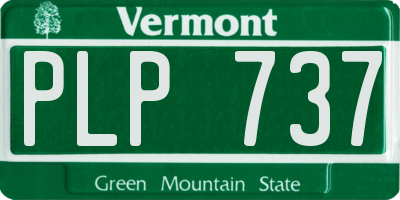 VT license plate PLP737