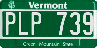 VT license plate PLP739