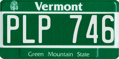 VT license plate PLP746