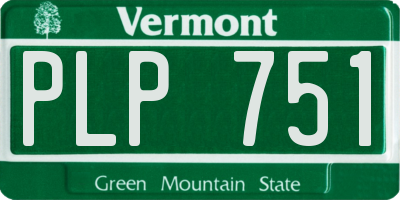 VT license plate PLP751