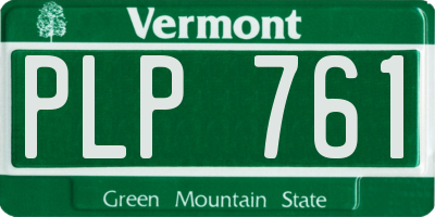 VT license plate PLP761
