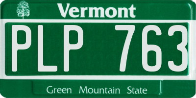 VT license plate PLP763