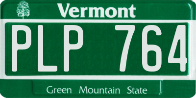 VT license plate PLP764