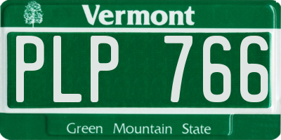 VT license plate PLP766