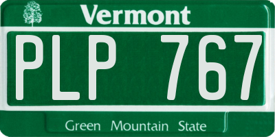 VT license plate PLP767