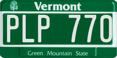 VT license plate PLP770