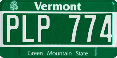 VT license plate PLP774